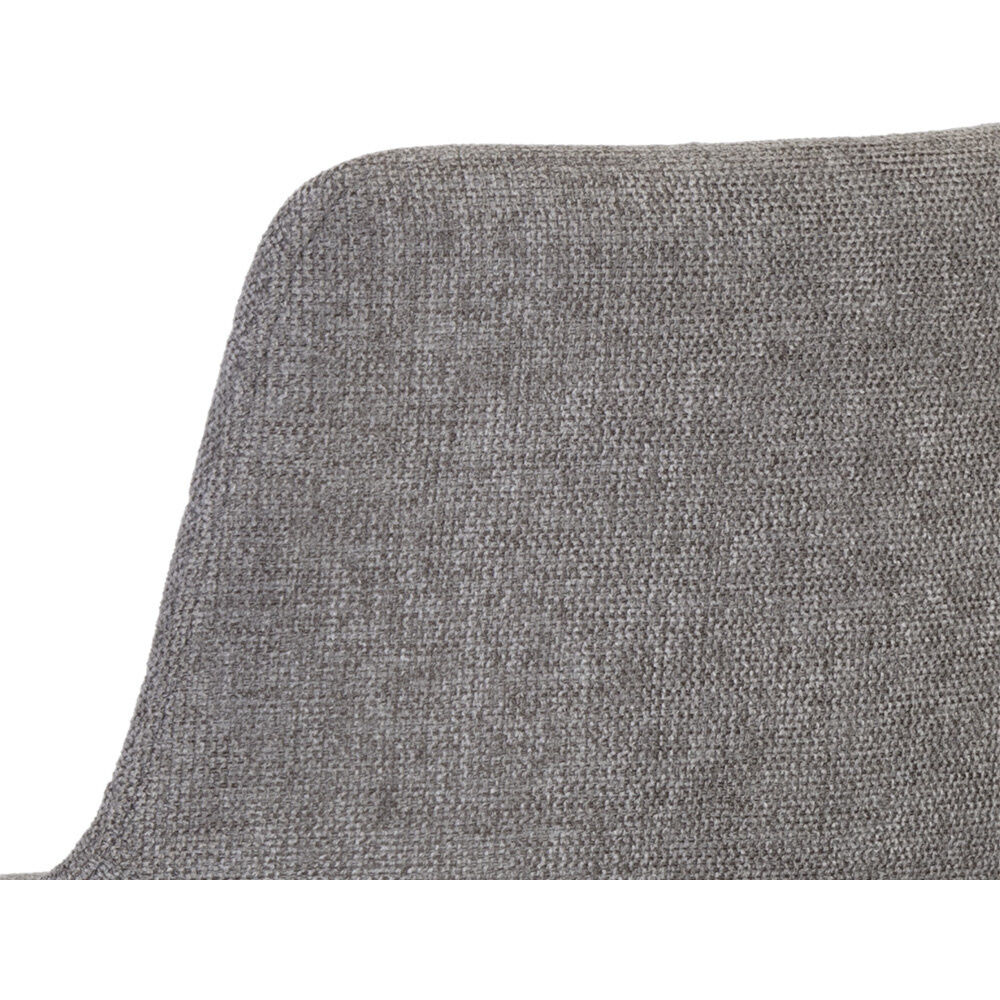 Andres 39.5 inch Belfast Koala Grey Swivel Barstool, Swivel